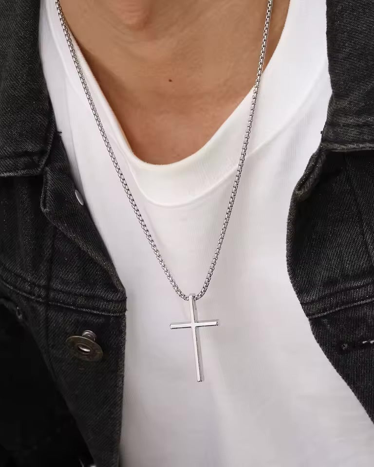 Schlichte Kreuz Halskette