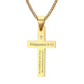 Kreuz Halskette  mit Bibelvers