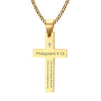 Kreuz Halskette  mit Bibelvers