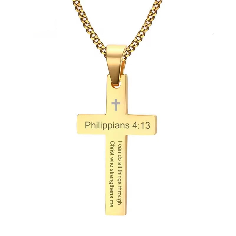 Kreuz Halskette  mit Bibelvers