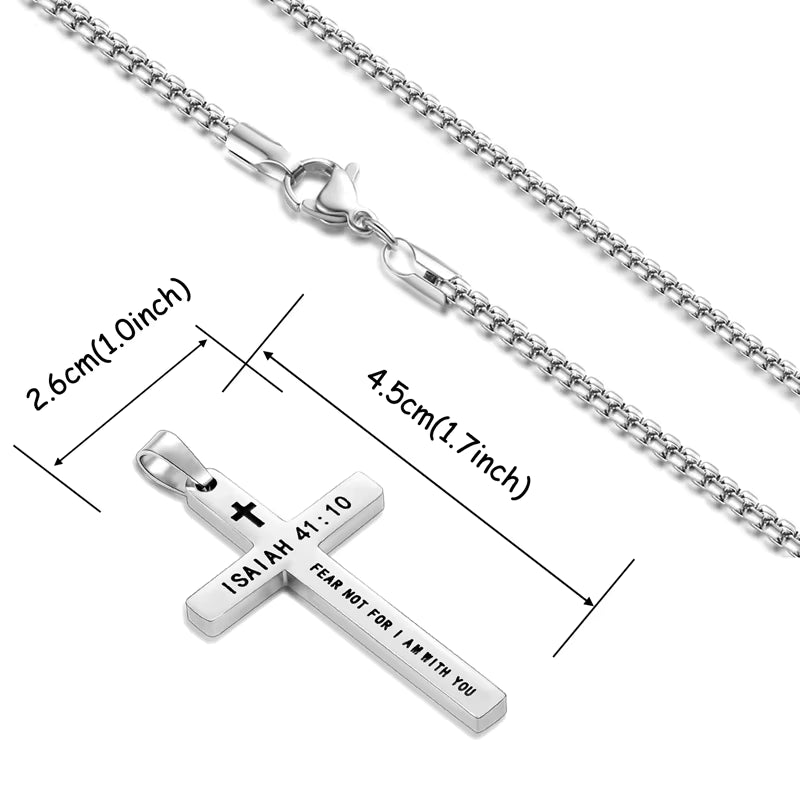 Kreuzhalskette mit Bibelversen