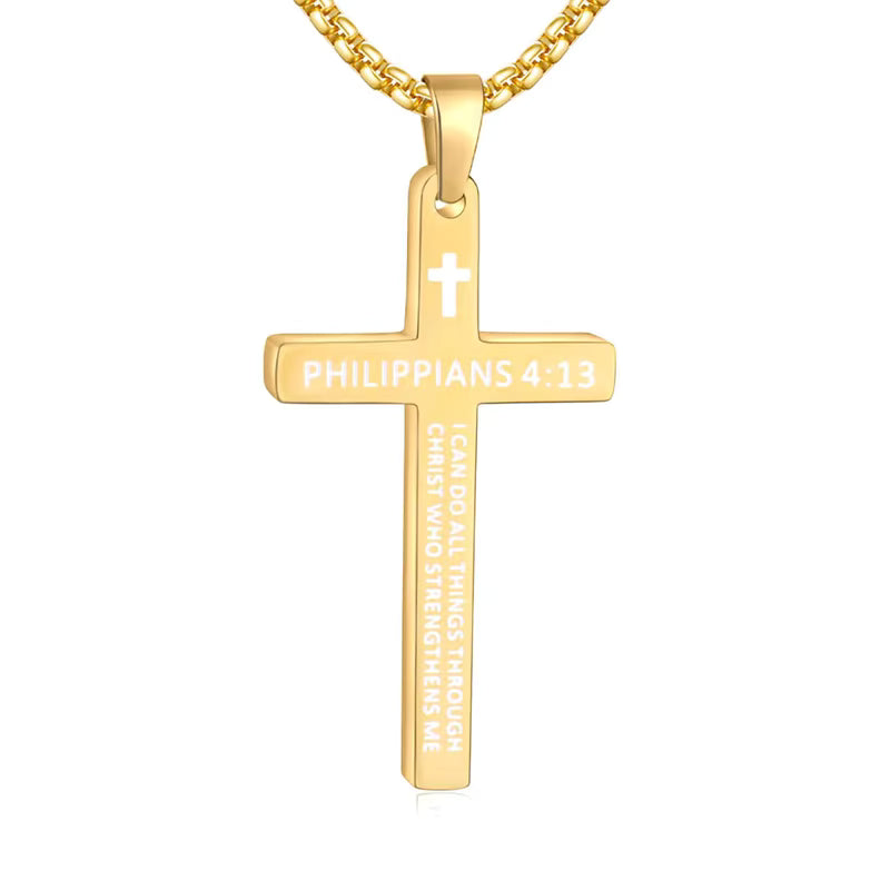 Kreuzhalskette mit Bibelversen