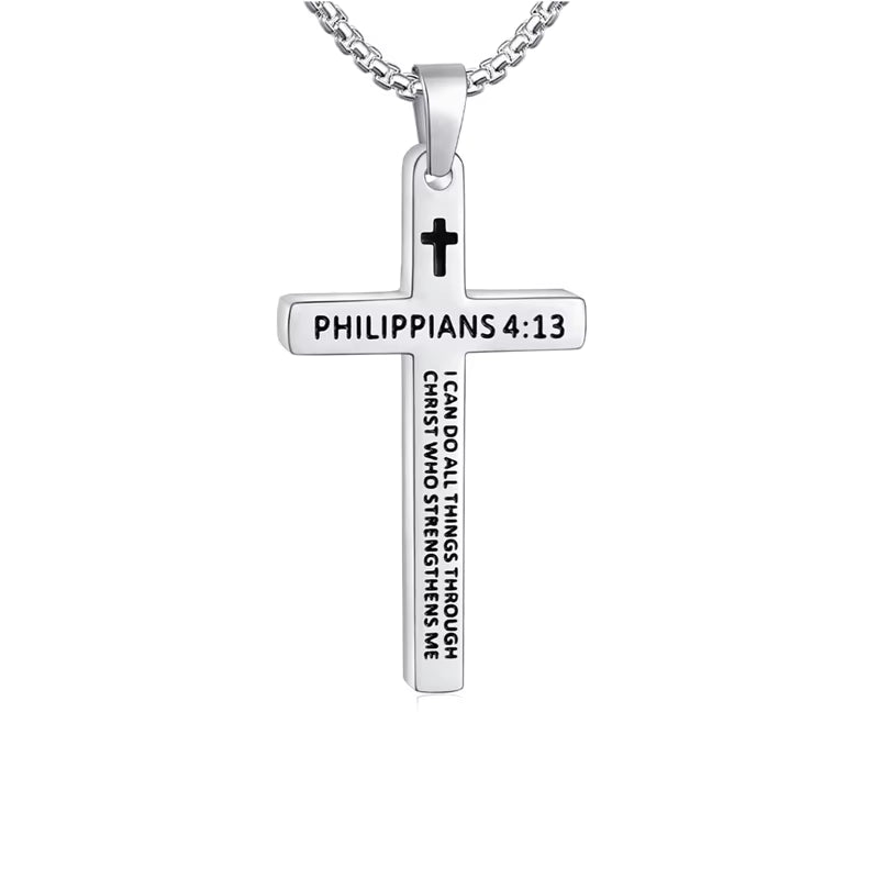 Kreuzhalskette mit Bibelversen